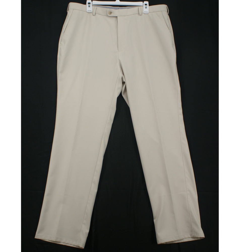 Peter Millar Wicking Performance Khaki Dress Pants Mens 38x32 MS14EB78FB Tan